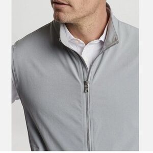 NWT Peter Millar Gale Gray Solstice Performance Hybrid Full-Zip Vest 2XL Golf